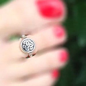NEW Silver Celtic Knot Beaded Stretch Elastic Toe Ring | Foot Jewelry